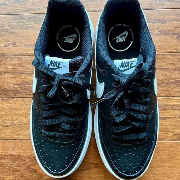 Nike Black and White Court Vision Alta LTE Sneakers (Women) - Picture 4 of 8